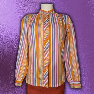 VTG Colorful Striped Blouse